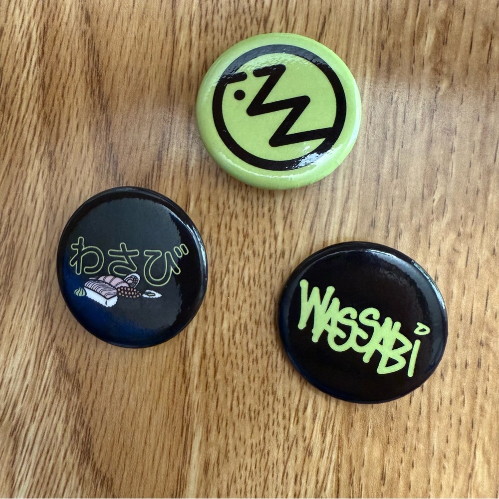 Colorful Graphic Button Pins Set - Picture 3 of 4